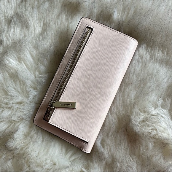 Kate Spade Staci Large Slim Bifold Wallet Light Rose - Picture 3 of 6